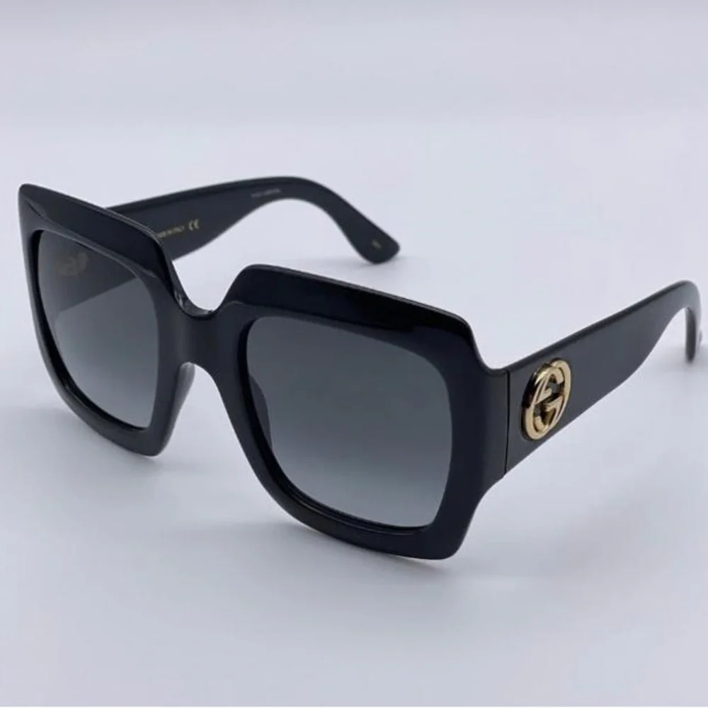 💯- New - Gucci Oversized Black New Ship Same Day Gg0053s Square Sunglasses